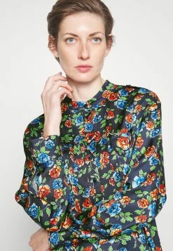 MAX & Co. Bakoj - Blouse - Flower On Blue Ground -MAX & Co.Ventes 1df975c8673e4fafafa8e50ac51b7f3b
