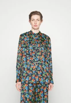 MAX & Co. Bakoj - Blouse - Flower On Blue Ground