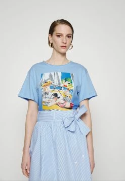 MAX & Co. Inkwash - T-Shirt Imprimé - Azzurro